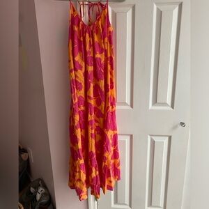 GAP Pink and Orange Floral Dress